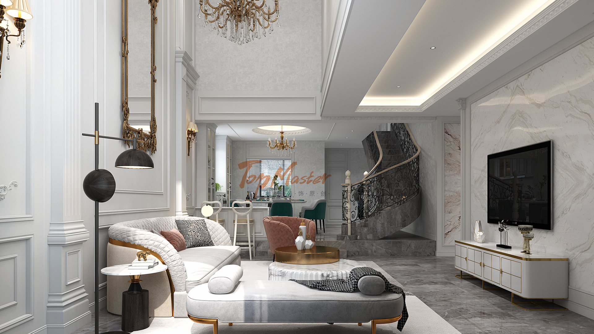 滇池星城星藍(lán)灣240㎡——新古典歐式